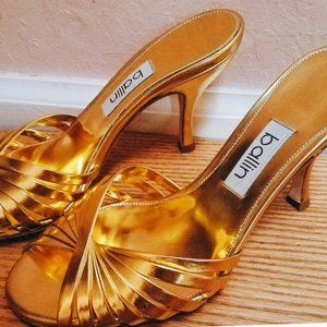 Ballin Gold Heel Sandal
